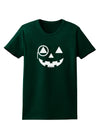 Monocle Jack-o-Lantern B-W Womens Dark T-Shirt-TooLoud-Forest-Green-Small-Davson Sales