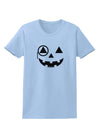 Monocle Jack-o-Lantern B-W Womens T-Shirt-Womens T-Shirt-TooLoud-Light-Blue-X-Small-Davson Sales