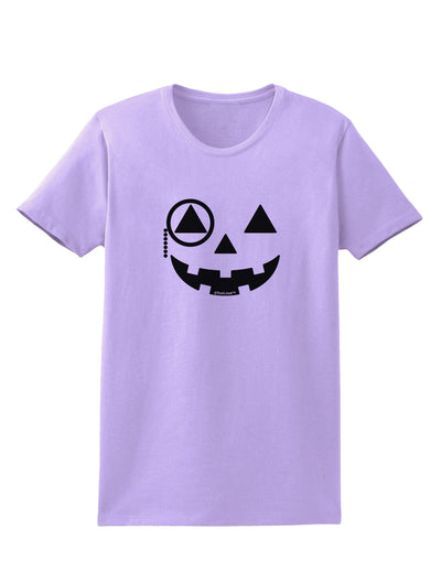 Monocle Jack-o-Lantern B-W Womens T-Shirt-Womens T-Shirt-TooLoud-Lavender-X-Small-Davson Sales