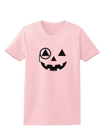 Monocle Jack-o-Lantern B-W Womens T-Shirt-Womens T-Shirt-TooLoud-PalePink-X-Small-Davson Sales