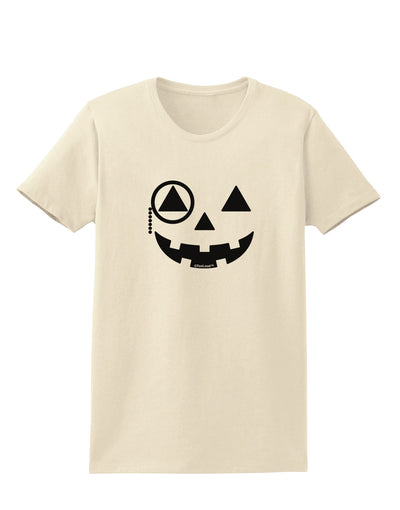 Monocle Jack-o-Lantern B-W Womens T-Shirt-Womens T-Shirt-TooLoud-Natural-X-Small-Davson Sales