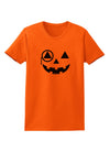 Monocle Jack-o-Lantern B-W Womens T-Shirt-Womens T-Shirt-TooLoud-Orange-X-Small-Davson Sales