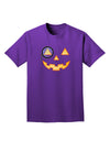 Monocle Jack-o-Lantern Color Adult Dark T-Shirt-Mens T-Shirt-TooLoud-Purple-Small-Davson Sales