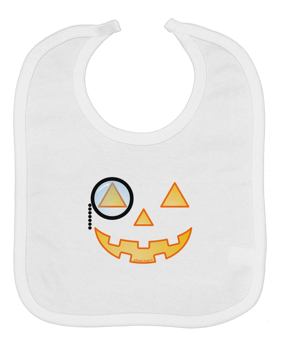 Monocle Jack-o-Lantern Color Baby Bib