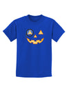 Monocle Jack-o-Lantern Color Childrens Dark T-Shirt-Childrens T-Shirt-TooLoud-Royal-Blue-X-Small-Davson Sales