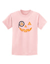 Monocle Jack-o-Lantern Color Childrens T-Shirt-Childrens T-Shirt-TooLoud-PalePink-X-Small-Davson Sales