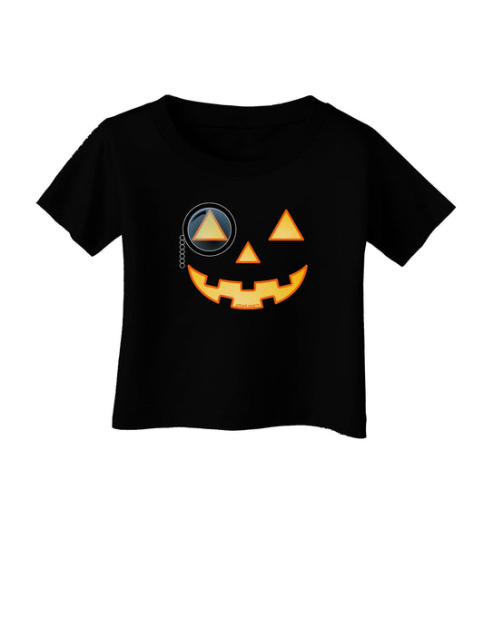 Monocle Jack-o-Lantern Color Infant T-Shirt Dark-Infant T-Shirt-TooLoud-Black-06-Months-Davson Sales
