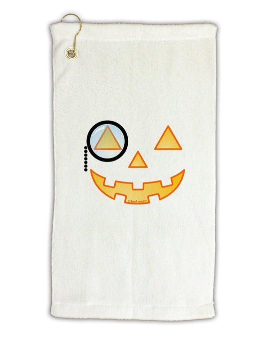 Monocle Jack-o-Lantern Color Micro Terry Gromet Golf Towel 11"x19-Golf Towel-TooLoud-White-Davson Sales