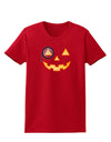 Monocle Jack-o-Lantern Color Womens Dark T-Shirt-TooLoud-Red-X-Small-Davson Sales