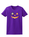 Monocle Jack-o-Lantern Color Womens Dark T-Shirt-TooLoud-Purple-X-Small-Davson Sales