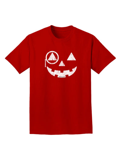 Monocle Jack-o-Lantern Distressed Adult Dark T-Shirt-Mens T-Shirt-TooLoud-Red-Small-Davson Sales