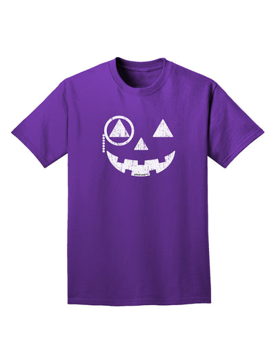 Monocle Jack-o-Lantern Distressed Adult Dark T-Shirt-Mens T-Shirt-TooLoud-Purple-Small-Davson Sales