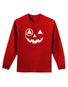 Monocle Jack-o-Lantern Distressed Adult Long Sleeve Dark T-Shirt-TooLoud-Red-Small-Davson Sales