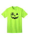 Monocle Jack-o-Lantern Distressed Adult T-Shirt-Mens T-Shirt-TooLoud-Neon-Green-Small-Davson Sales