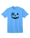 Monocle Jack-o-Lantern Distressed Adult T-Shirt-Mens T-Shirt-TooLoud-Aquatic-Blue-Small-Davson Sales