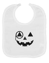 Monocle Jack-o-Lantern Distressed Baby Bib