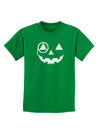 Monocle Jack-o-Lantern Distressed Childrens Dark T-Shirt-Childrens T-Shirt-TooLoud-Kelly-Green-X-Small-Davson Sales