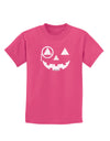 Monocle Jack-o-Lantern Distressed Childrens Dark T-Shirt-Childrens T-Shirt-TooLoud-Sangria-X-Small-Davson Sales