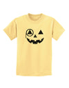 Monocle Jack-o-Lantern Distressed Childrens T-Shirt-Childrens T-Shirt-TooLoud-Daffodil-Yellow-X-Small-Davson Sales