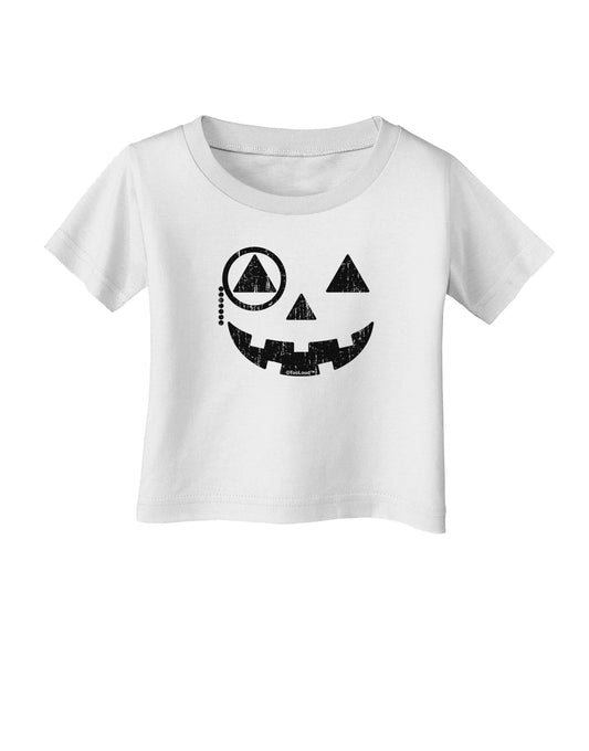 Monocle Jack-o-Lantern Distressed Infant T-Shirt-Infant T-Shirt-TooLoud-White-06-Months-Davson Sales
