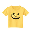 Monocle Jack-o-Lantern Distressed Toddler T-Shirt-Toddler T-Shirt-TooLoud-Yellow-2T-Davson Sales