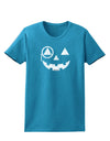 Monocle Jack-o-Lantern Distressed Womens Dark T-Shirt-TooLoud-Turquoise-X-Small-Davson Sales