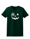 Monocle Jack-o-Lantern Distressed Womens Dark T-Shirt-TooLoud-Forest-Green-Small-Davson Sales