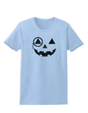 Monocle Jack-o-Lantern Distressed Womens T-Shirt-Womens T-Shirt-TooLoud-Light-Blue-X-Small-Davson Sales