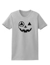 Monocle Jack-o-Lantern Distressed Womens T-Shirt-Womens T-Shirt-TooLoud-AshGray-X-Small-Davson Sales