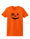 Monocle Jack-o-Lantern Distressed Womens T-Shirt-Womens T-Shirt-TooLoud-Orange-X-Small-Davson Sales