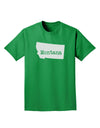 Montana - United States Shape Adult Dark T-Shirt by TooLoud-Mens T-Shirt-TooLoud-Kelly-Green-Small-Davson Sales