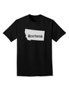 Montana - United States Shape Adult Dark T-Shirt by TooLoud-Mens T-Shirt-TooLoud-Black-Small-Davson Sales