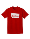 Montana - United States Shape Adult Dark T-Shirt by TooLoud-Mens T-Shirt-TooLoud-Red-Small-Davson Sales