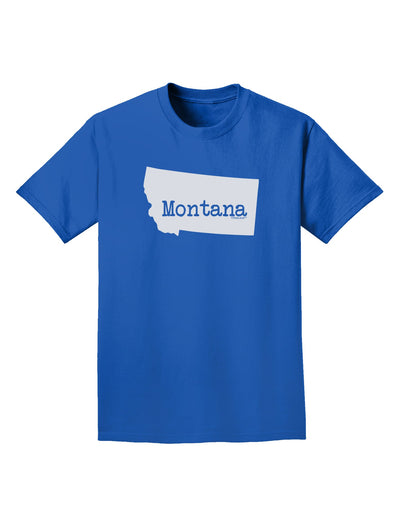 Montana - United States Shape Adult Dark T-Shirt by TooLoud-Mens T-Shirt-TooLoud-Royal-Blue-Small-Davson Sales