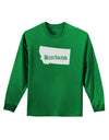 Montana - United States Shape Adult Long Sleeve Dark T-Shirt by TooLoud-TooLoud-Kelly-Green-Small-Davson Sales