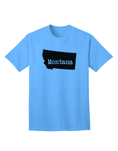 Montana - United States Shape Adult T-Shirt: A Stylish Addition to Your Wardrobe by TooLoud-Mens T-shirts-TooLoud-Aquatic-Blue-Small-Davson Sales