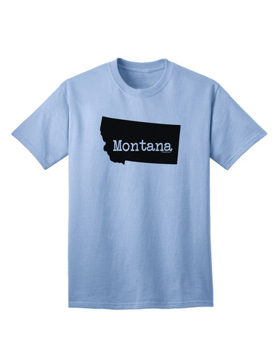 Montana - United States Shape Adult T-Shirt: A Stylish Addition to Your Wardrobe by TooLoud-Mens T-shirts-TooLoud-Light-Blue-Small-Davson Sales