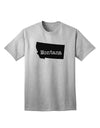 Montana - United States Shape Adult T-Shirt: A Stylish Addition to Your Wardrobe by TooLoud-Mens T-shirts-TooLoud-AshGray-Small-Davson Sales