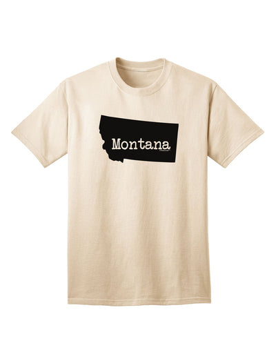 Montana - United States Shape Adult T-Shirt: A Stylish Addition to Your Wardrobe by TooLoud-Mens T-shirts-TooLoud-Natural-Small-Davson Sales