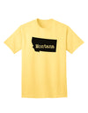 Montana - United States Shape Adult T-Shirt: A Stylish Addition to Your Wardrobe by TooLoud-Mens T-shirts-TooLoud-Yellow-Small-Davson Sales