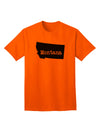 Montana - United States Shape Adult T-Shirt: A Stylish Addition to Your Wardrobe by TooLoud-Mens T-shirts-TooLoud-Orange-Small-Davson Sales