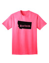 Montana - United States Shape Adult T-Shirt: A Stylish Addition to Your Wardrobe by TooLoud-Mens T-shirts-TooLoud-Neon-Pink-Small-Davson Sales