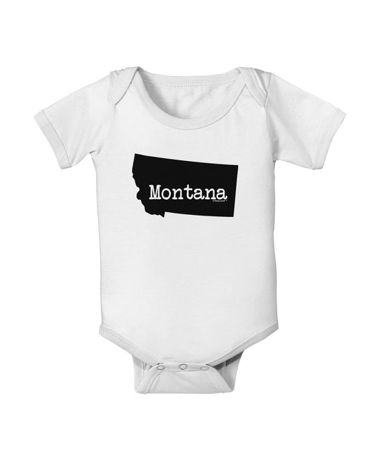 Montana - United States Shape Baby Romper Bodysuit by TooLoud-Baby Romper-TooLoud-White-06-Months-Davson Sales