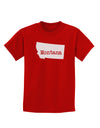 Montana - United States Shape Childrens Dark T-Shirt by TooLoud-Childrens T-Shirt-TooLoud-Red-X-Small-Davson Sales