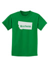 Montana - United States Shape Childrens Dark T-Shirt by TooLoud-Childrens T-Shirt-TooLoud-Kelly-Green-X-Small-Davson Sales