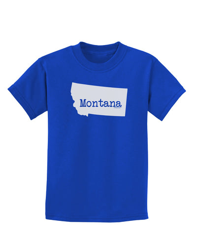 Montana - United States Shape Childrens Dark T-Shirt by TooLoud-Childrens T-Shirt-TooLoud-Royal-Blue-X-Small-Davson Sales