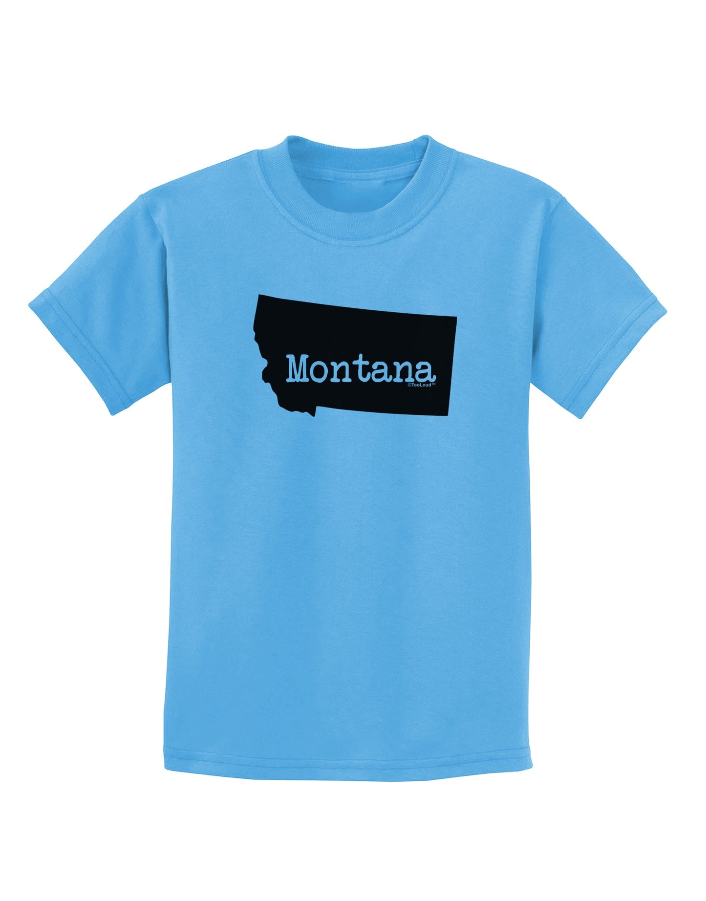 Montana - United States Shape Childrens T-Shirt by TooLoud-Childrens T-Shirt-TooLoud-Aquatic-Blue-X-Small-Davson Sales