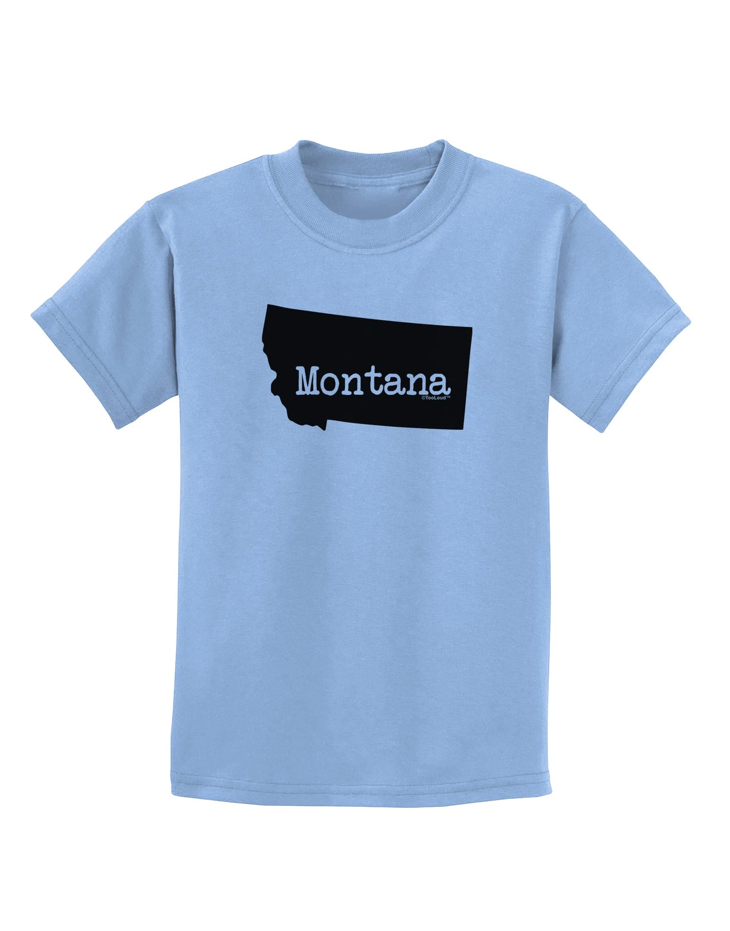Montana - United States Shape Childrens T-Shirt by TooLoud-Childrens T-Shirt-TooLoud-Light-Blue-X-Small-Davson Sales