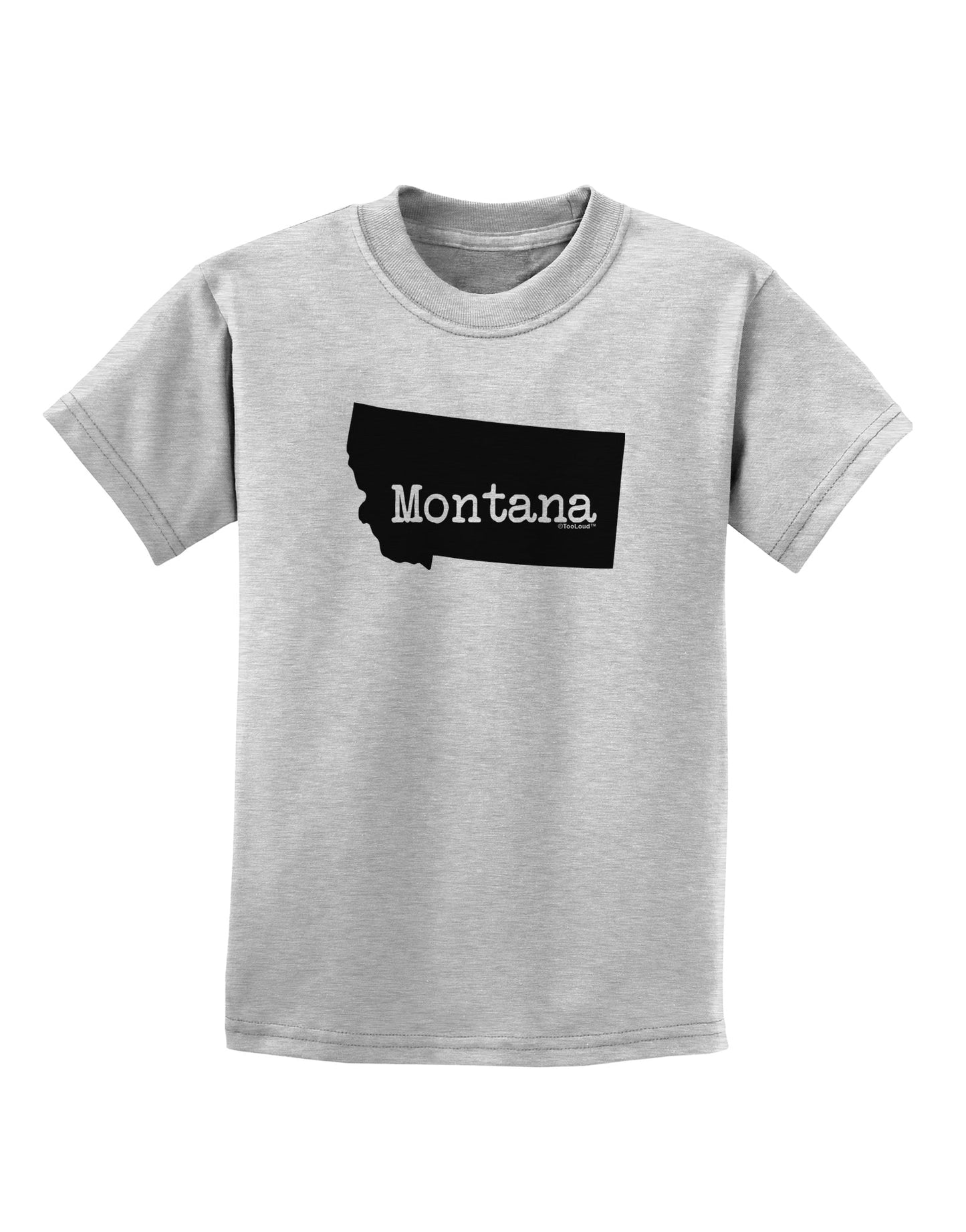 Montana - United States Shape Childrens T-Shirt by TooLoud-Childrens T-Shirt-TooLoud-AshGray-X-Small-Davson Sales