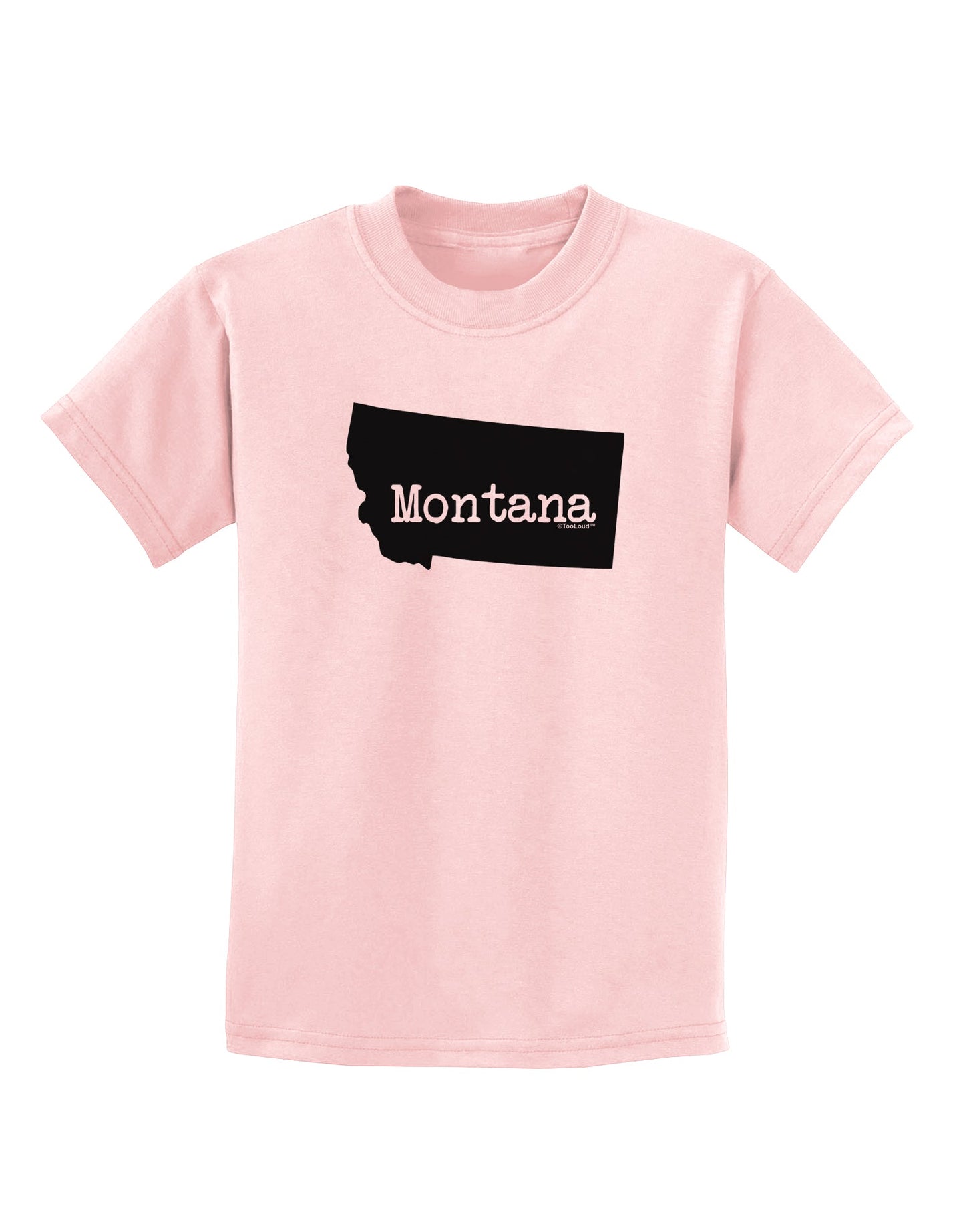 Montana - United States Shape Childrens T-Shirt by TooLoud-Childrens T-Shirt-TooLoud-PalePink-X-Small-Davson Sales